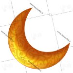 تصویر png هلال ماه طلایی