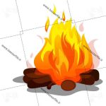 تصویر آتش با هیزم png