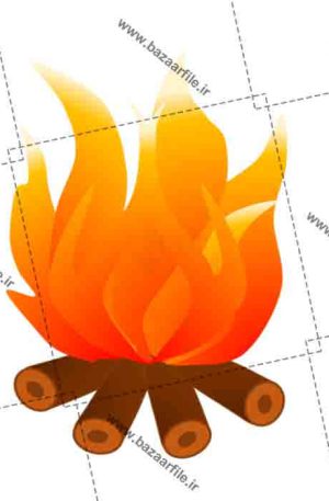 دانلود تصویر png آتش با هیزم چوب