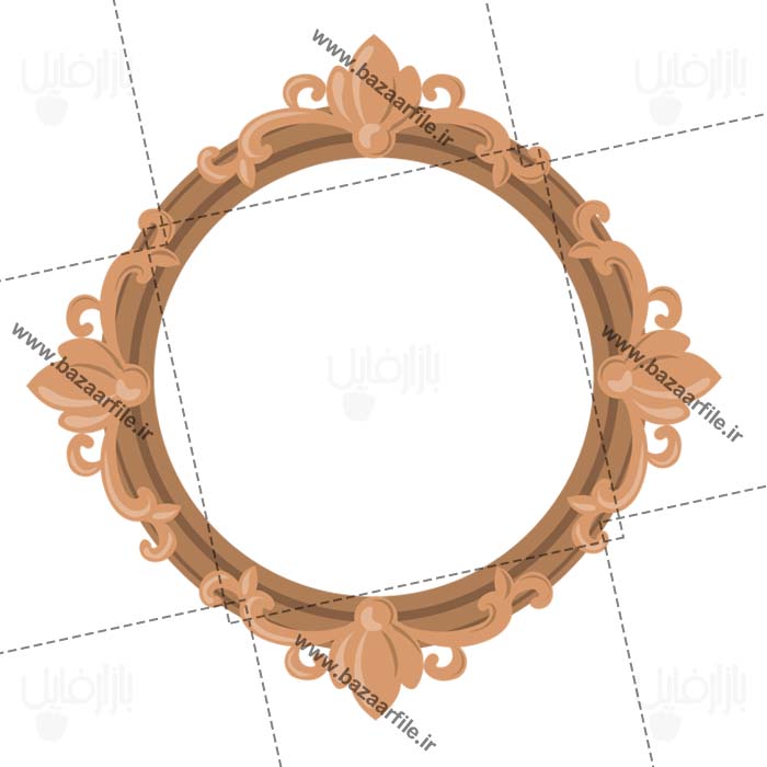 طرح قاب عکس چوبی PNG
