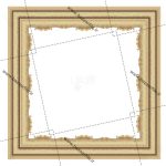 طرح قاب عکس چوبی خالی PNG