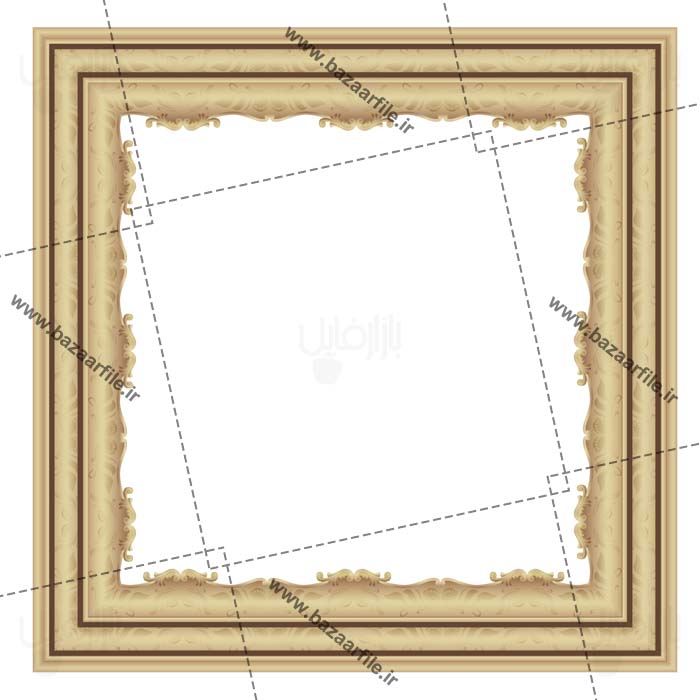 طرح قاب عکس چوبی خالی PNG