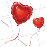 تصویر png بادکنک طرح قلب قرمز