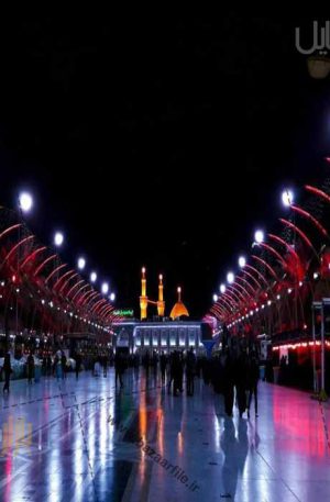 تصویر بین الحرمین در شب