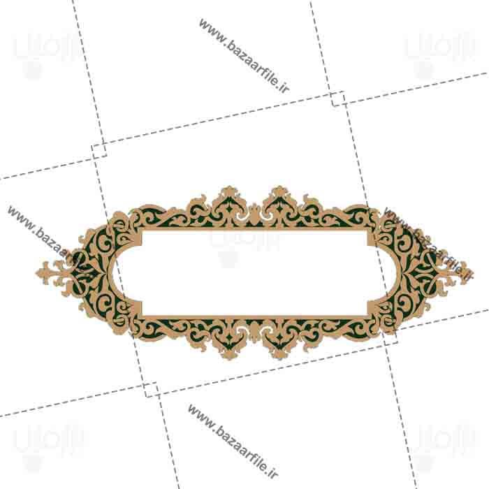 طرح png کادر و حاشیه تذهیب اسلیمی
