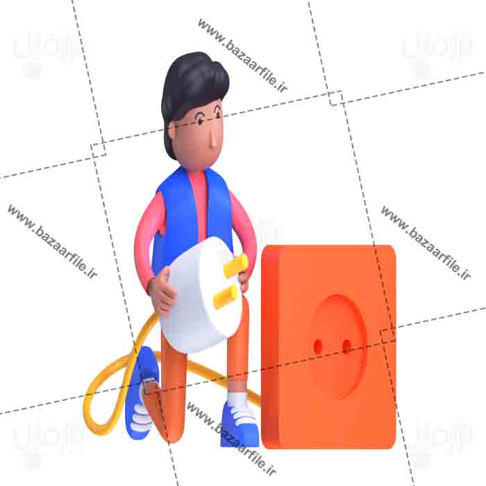تصویر png سه بعدی اتصال قطع شد