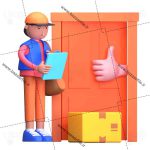 تصویر png سه بعدی تحویل درب منزل
