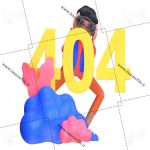 تصویر png سه بعدی خطا 404