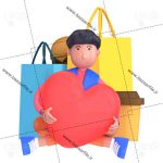 تصویر png سه بعدی عشق خرید