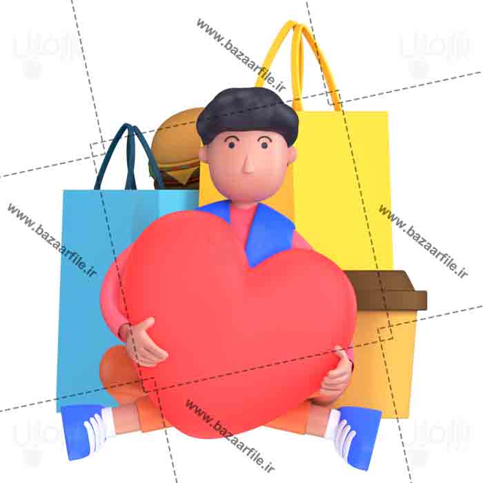 تصویر png سه بعدی عشق خرید