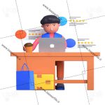 تصویر png سه بعدی کار در منزل