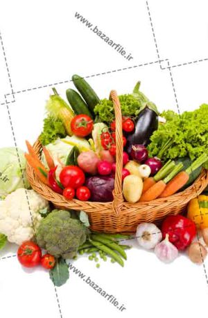 تصویر png ترکیبی میوه و سبزیجات
