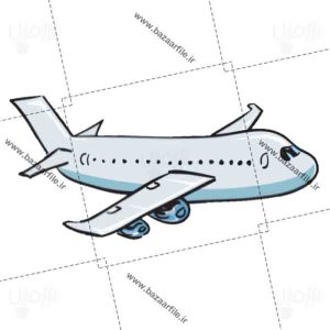 تصویر png نقاشی هواپیمای مسافربری
