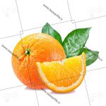 تصویر png پرتقال با برگ درخت پرتقال