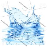 تصویر PNG افتادن قطره در آب