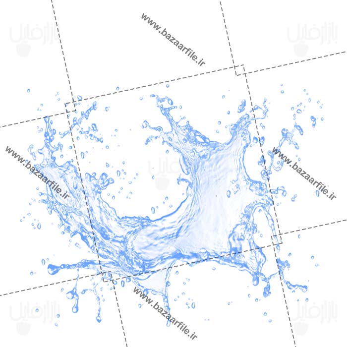 تصویر PNG ترنسپرنت قطرات پراکنده آب