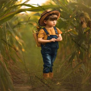 تصویر دختر بچه در مزرعه
