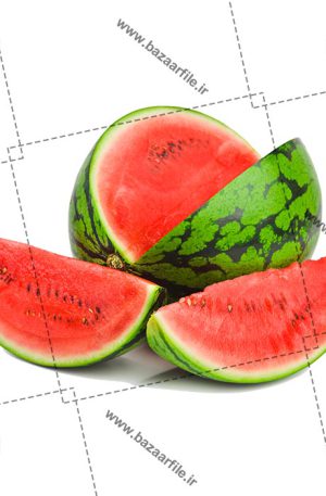 تصویر PNG هندوانه قرمز و شیرین
