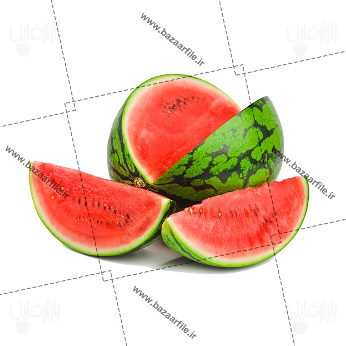 تصویر PNG هندوانه قرمز و شیرین