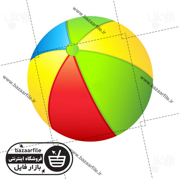 تصویر png توپ بادی چند رنگ