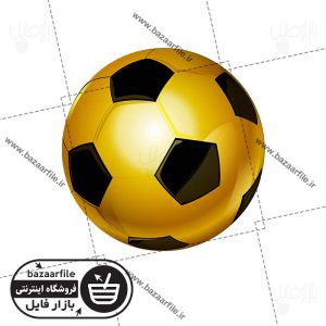 تصویر png توپ فوتبال طلایی رنگ