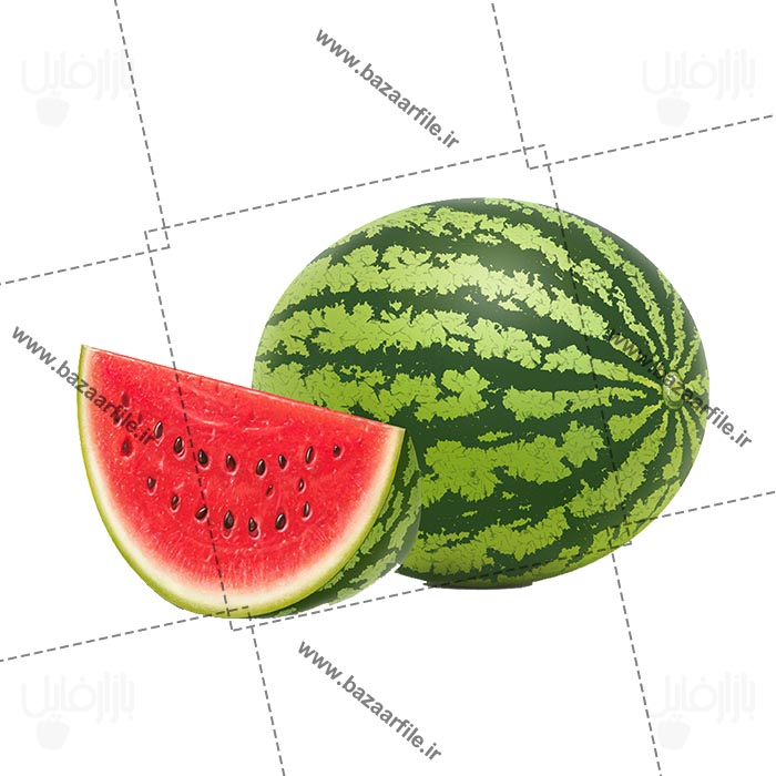 تصویر png چند قاچ هندوانه کنار هم