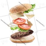 فایل PNG ساندویچ همبرگر