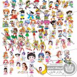 دانلود فایل psd شخصیت های کارتونی