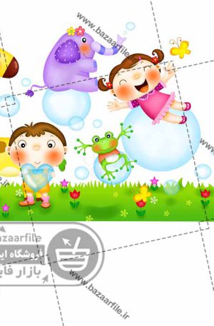 مجموعه ای از شخصیت های کارتونی کودک