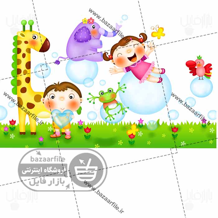 مجموعه ای از شخصیت های کارتونی کودک