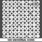 وکتور 100 ایکون جهانی