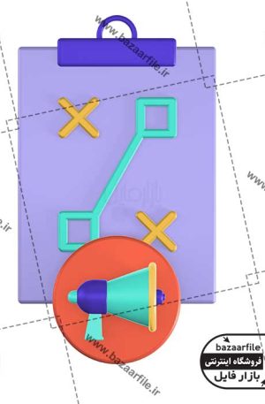 تصویر PNG ایکون سه بعدی استراتژی بازاریابی