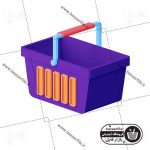 تصویر PNG ایکون سه بعدی سبد خالی