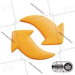 تصویر PNG ایکون سه بعدی Refresh