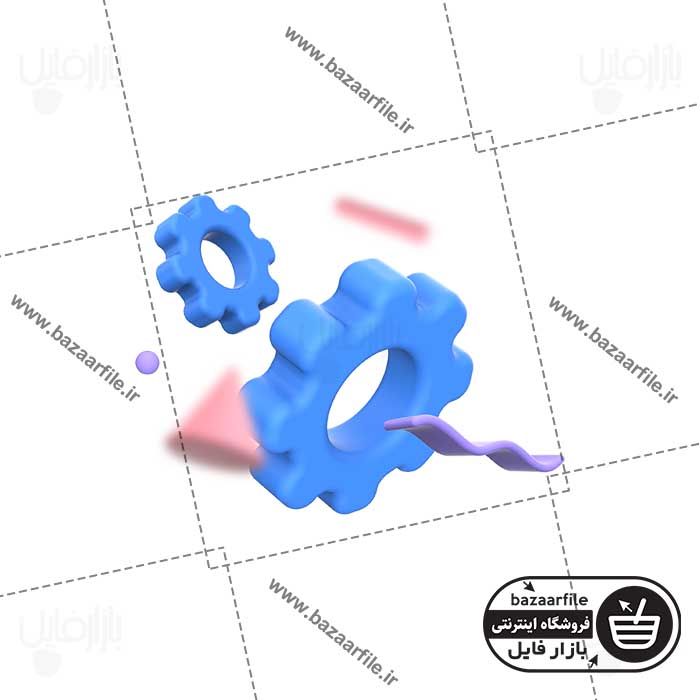تصویر PNG ایکون سه بعدی Setting