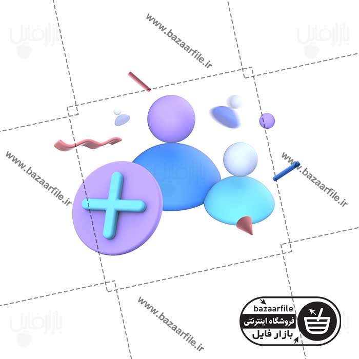 تصویر PNG ایکون سه بعدی اضافه کردن گروه جدید