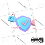 تصویر PNG ایکون سه بعدی امنیت