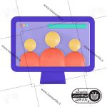 تصویر PNG ایکون سه بعدی انجمن آنلاین