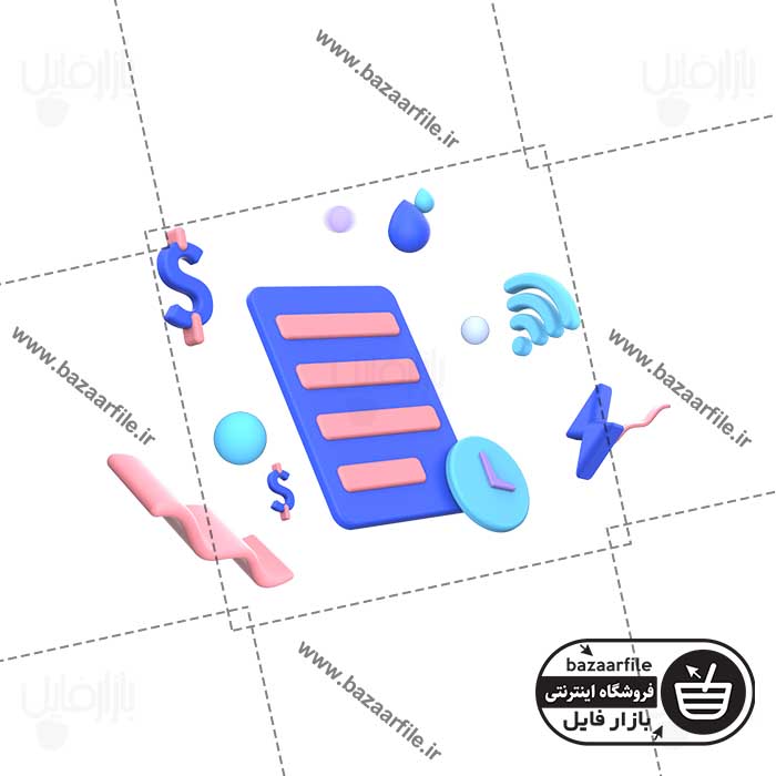 تصویر PNG ایکون سه بعدی تاریخچه پرداخت