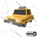 تصویر PNG ایکون سه بعدی تاکسی