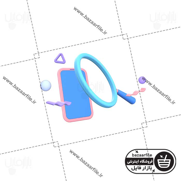 تصویر PNG ایکون سه بعدی جستجو کردن
