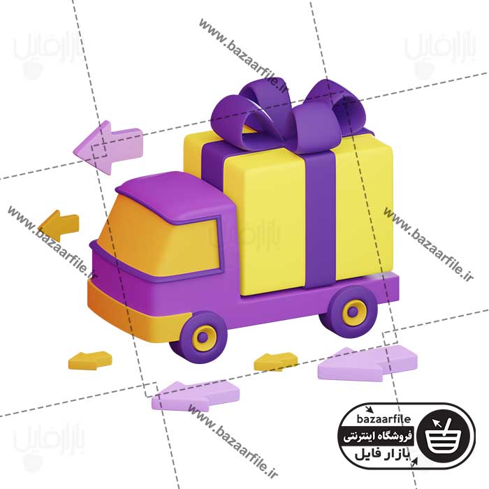 تصویر PNG ایکون سه بعدی حمل و نقل