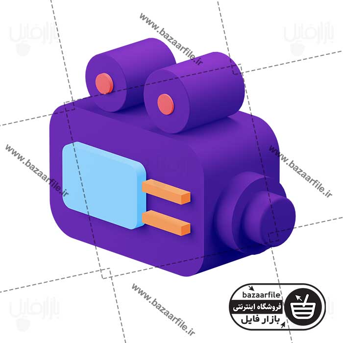 تصویر PNG ایکون سه بعدی دوربین فیلمبرداری