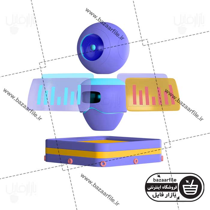 تصویر PNG ایکون سه بعدی ربات