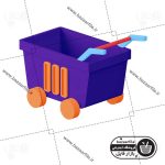تصویر PNG ایکون سه بعدی سبد خرید خالی