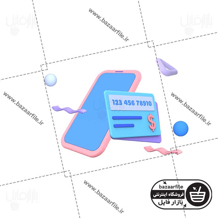 تصویر PNG ایکون سه بعدی شارژ مجدد کارت