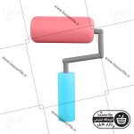 تصویر PNG ایکون سه بعدی غلتک رنگ