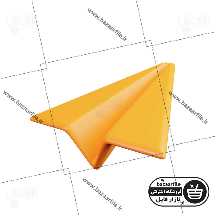 تصویر PNG ایکون سه بعدی موشک کاغذی