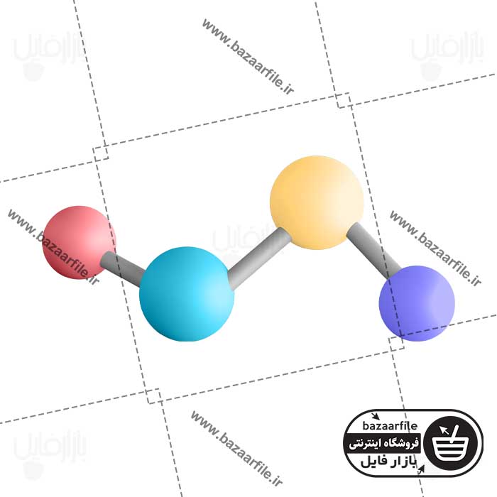 تصویر PNG ایکون سه بعدی مولکول