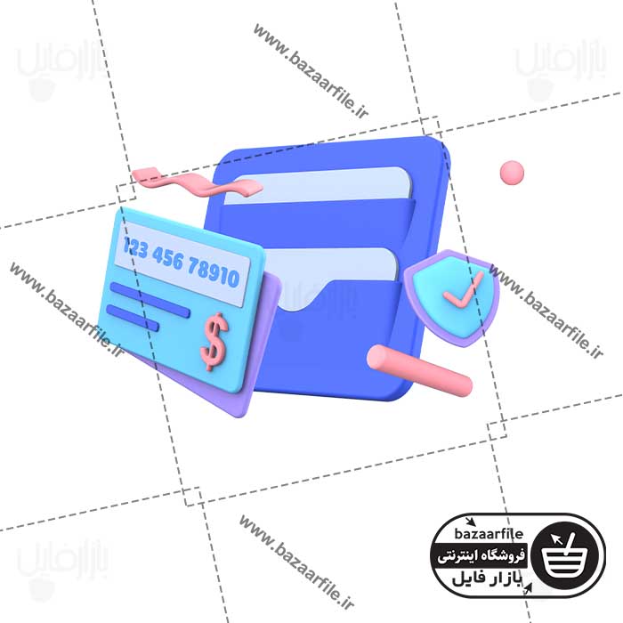 تصویر PNG ایکون سه بعدی پرداخت مجدد کارت